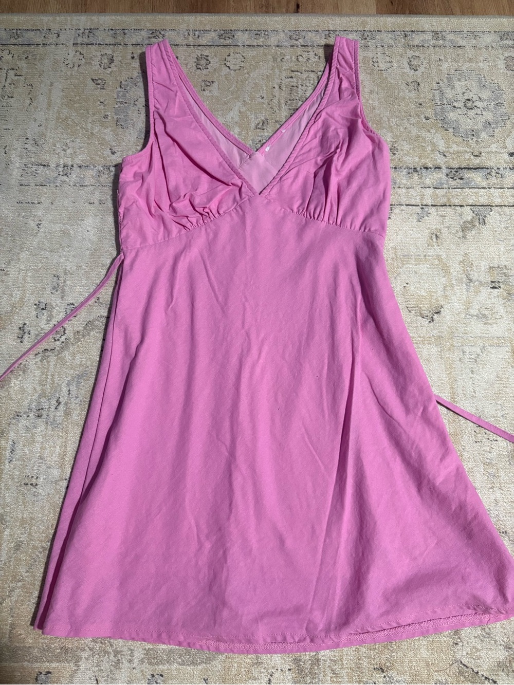 Women's Pink V-Neck Dress
